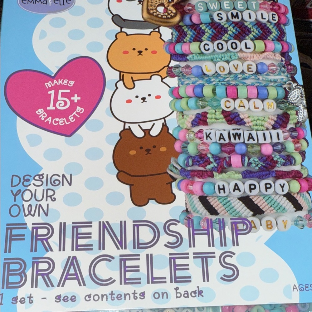 Friendship Bracelet Kit - Multicolor beads, charms and alphabet squares! - Picture 6 of 6
